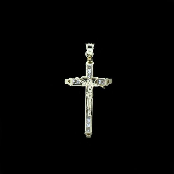 10K Real Gold Rope Chain and Cross Pendant Set - Picture 3 of 7